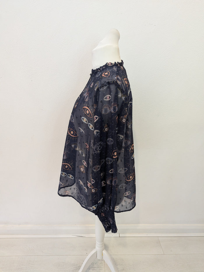 Never fully dressed eye print top NWT 10