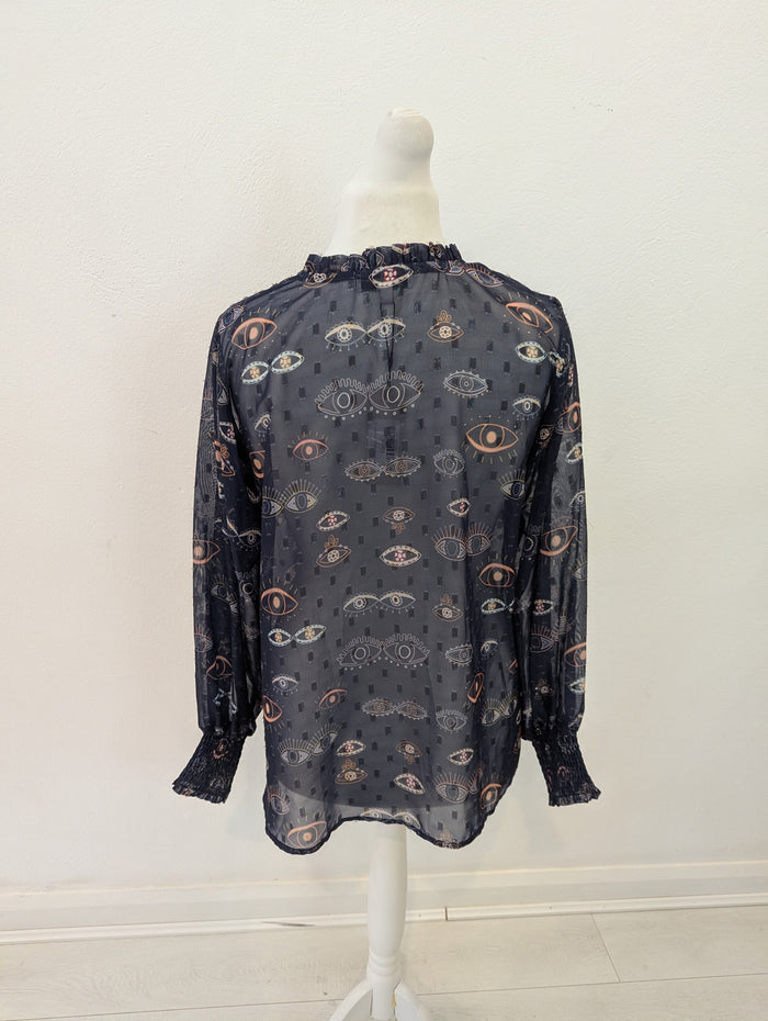 Never fully dressed eye print top NWT 10