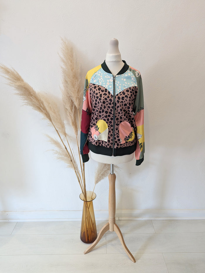 Never Fully Dressed Patchwork Bomber Size 10 NWT