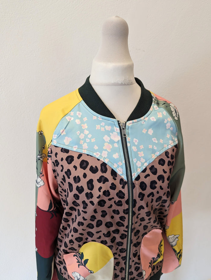Never Fully Dressed Patchwork Bomber Size 10 NWT