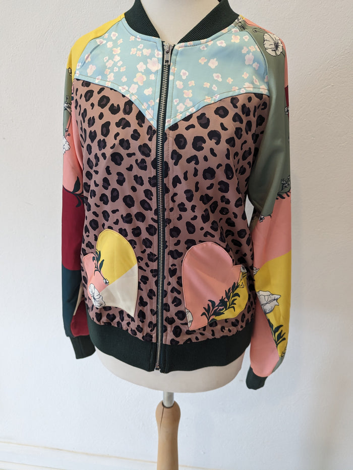Never Fully Dressed Patchwork Bomber Size 10 NWT