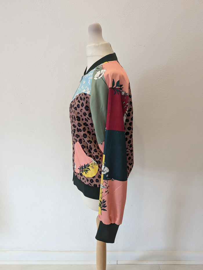Never Fully Dressed Patchwork Bomber Size 10 NWT