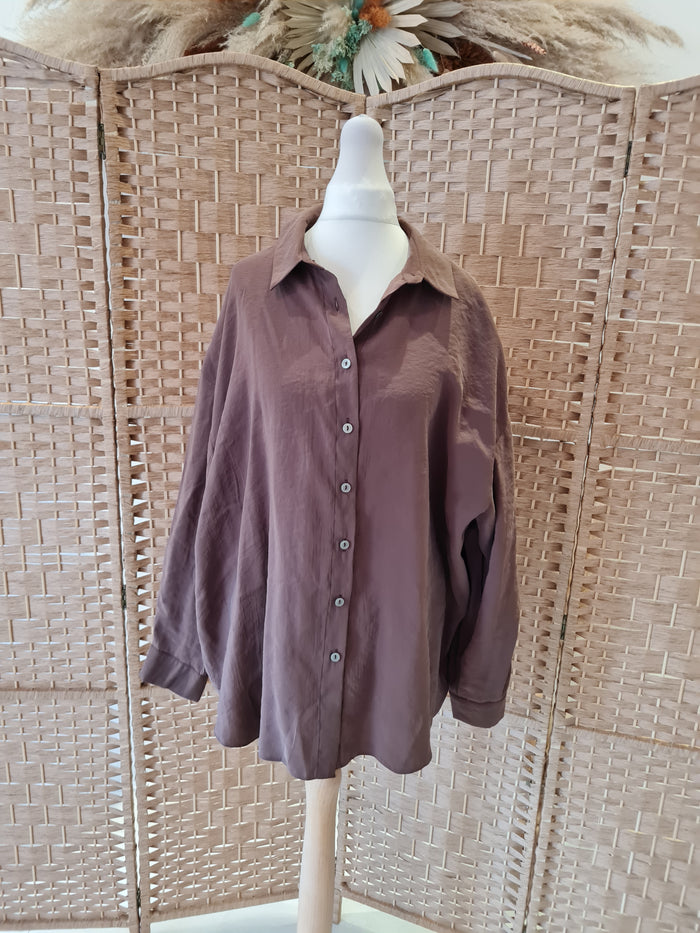 New Look Brown Shirt New RRP £25 Size 12