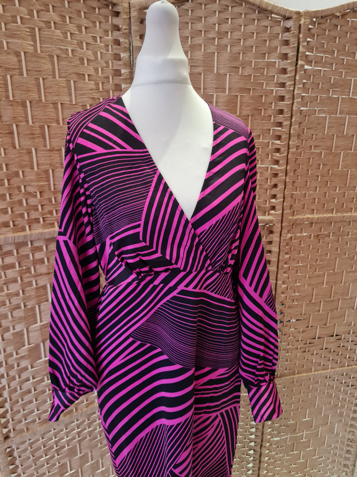 New Look pink/black dress 10 NEW RRP £30