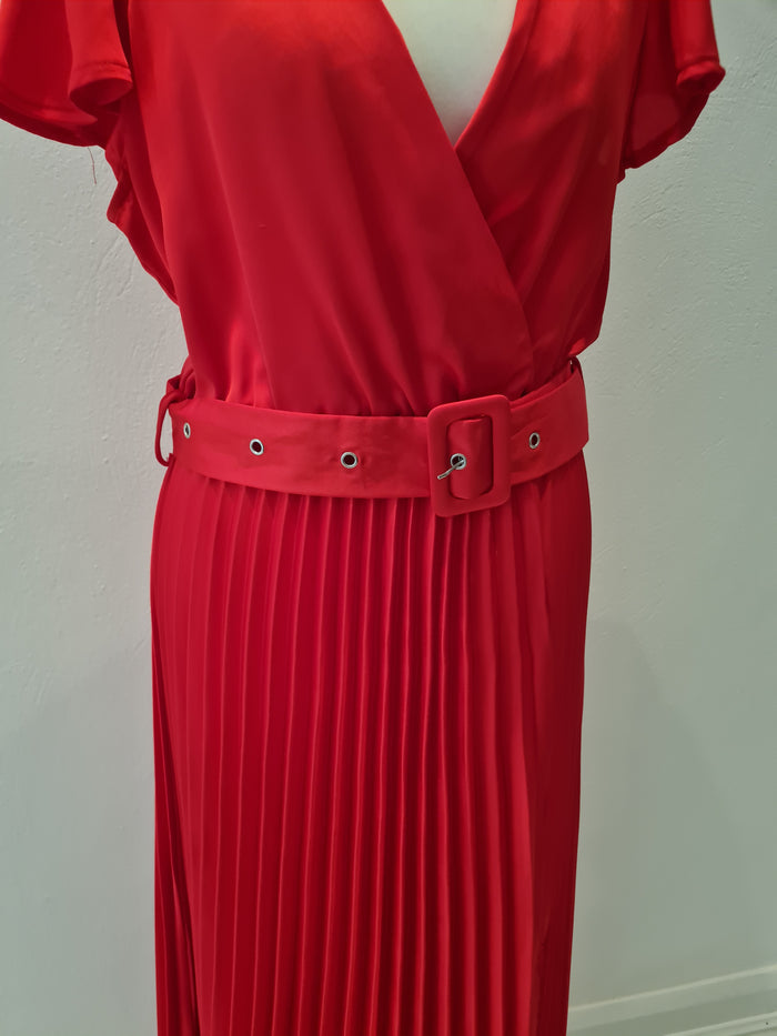 New Look Red Pleat Dress 8 NEW RRP £28