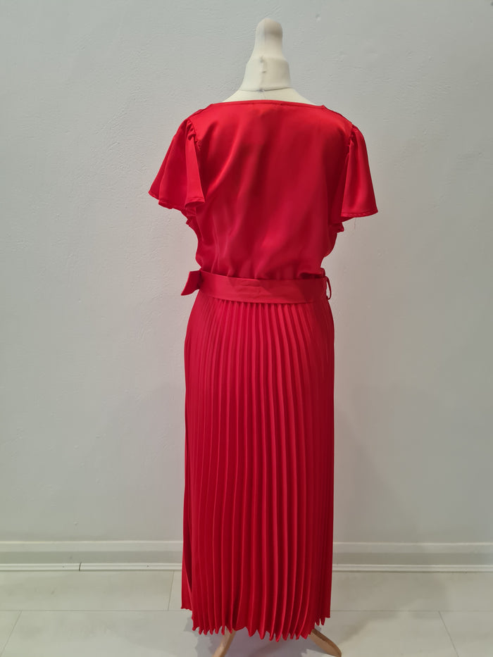 New Look Red Pleat Dress 8 NEW RRP £28