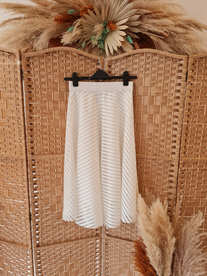 New Look White Skater skirt 8
