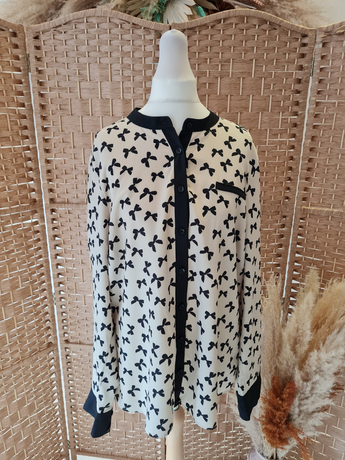 Next Black Bow Blouse 16