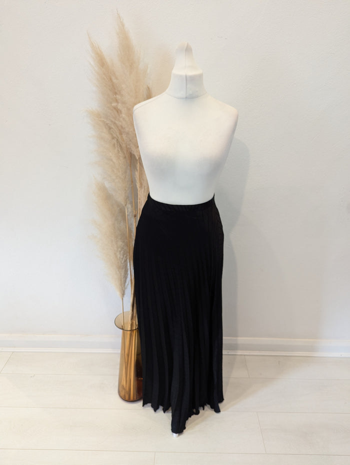 Next Black Satin pleated Skirt 14