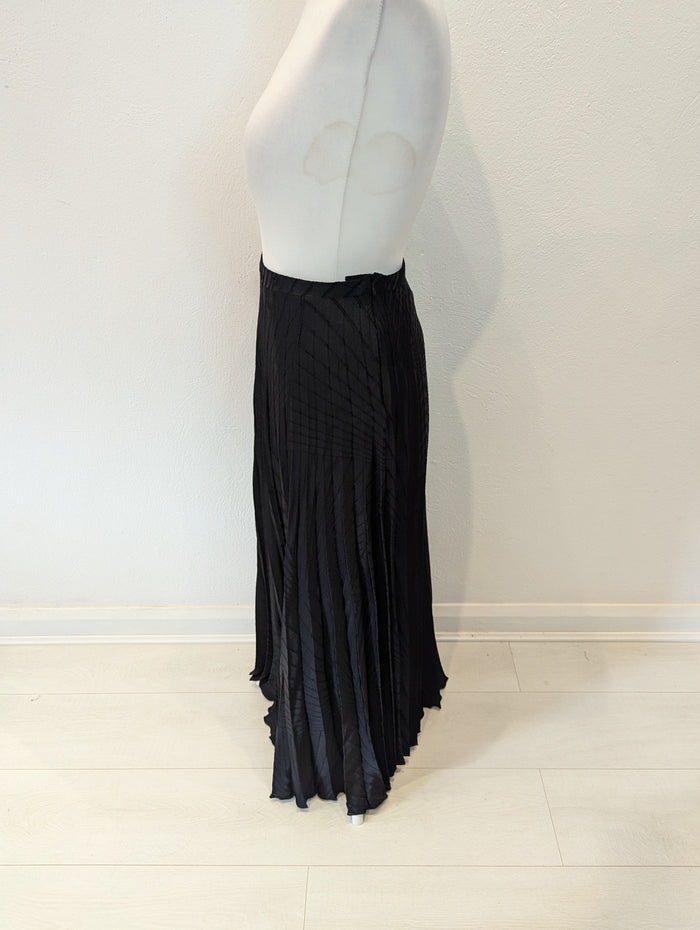 Next Black Satin pleated Skirt 14
