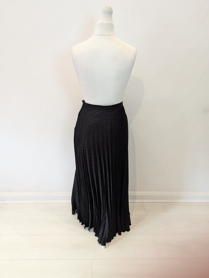 Next Black Satin pleated Skirt 14