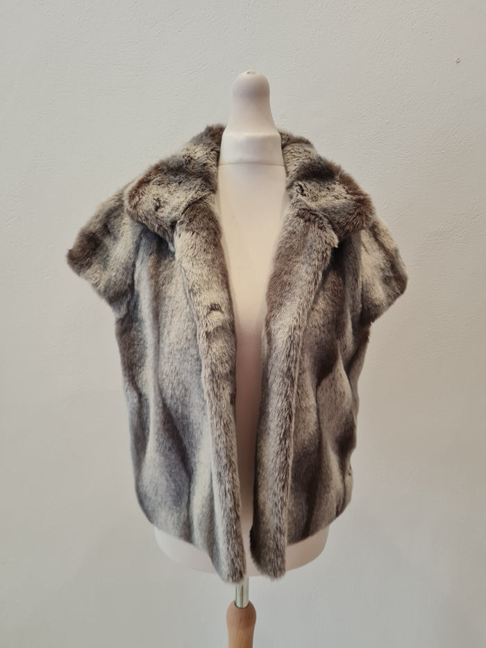 Next Grey Faux fur Jacket (New)  12