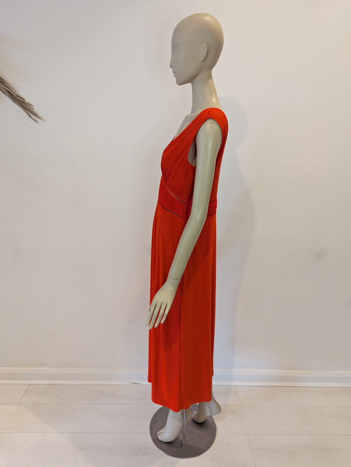 Next Red Crochet Trim Dress 12