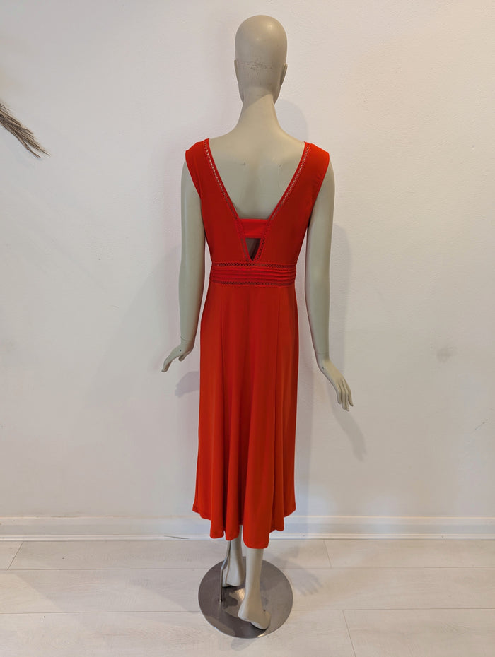 Next Red Crochet Trim Dress 12