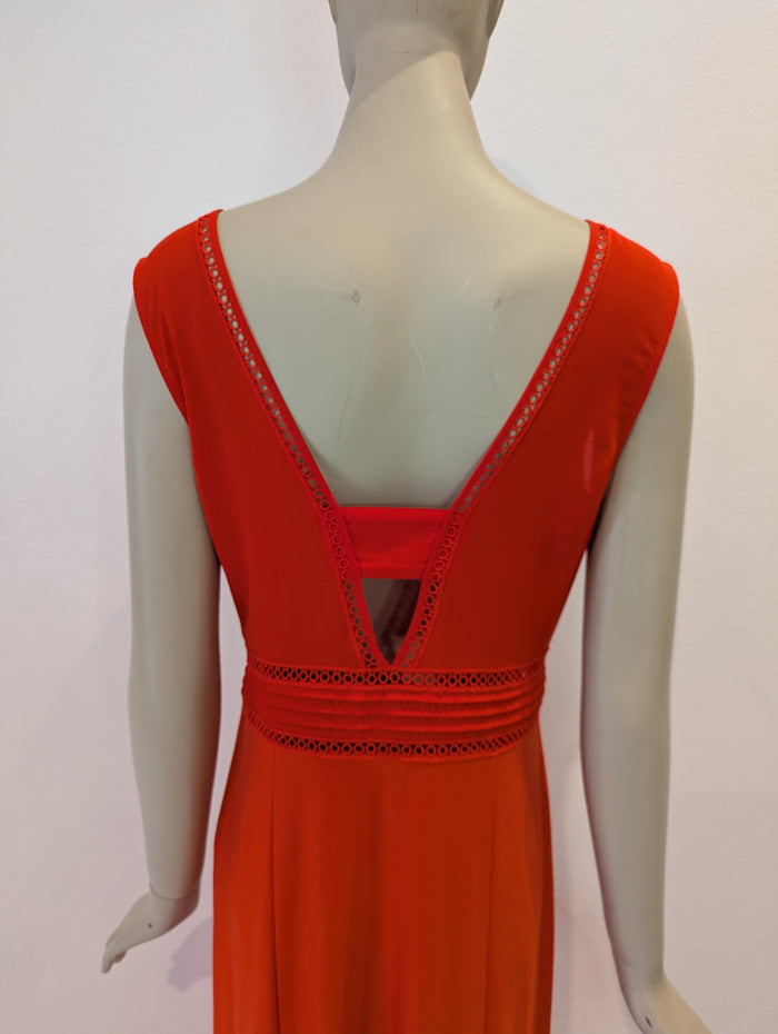 Next Red Crochet Trim Dress 12