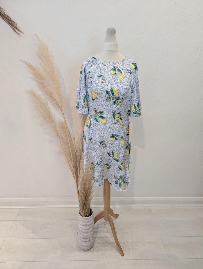NFD lemon print dress 10 NWT RRP £79