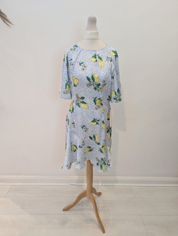 NFD lemon print dress 10 NWT RRP £79