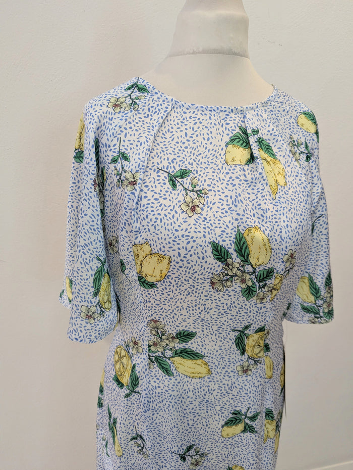 NFD lemon print dress 10 NWT RRP £79