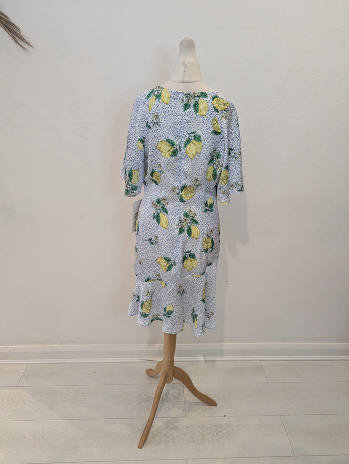 NFD lemon print dress 10 NWT RRP £79