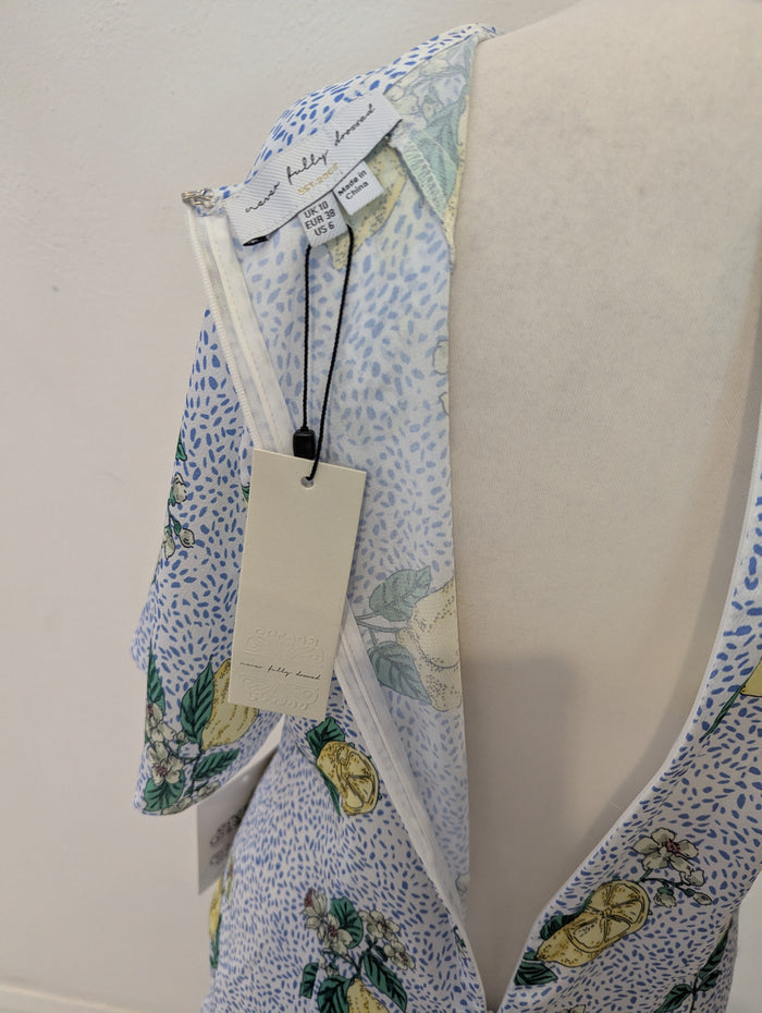NFD lemon print dress 10 NWT RRP £79