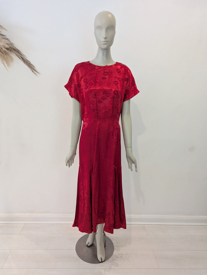 NFD red kiss print dress 10 NWT RRP £99