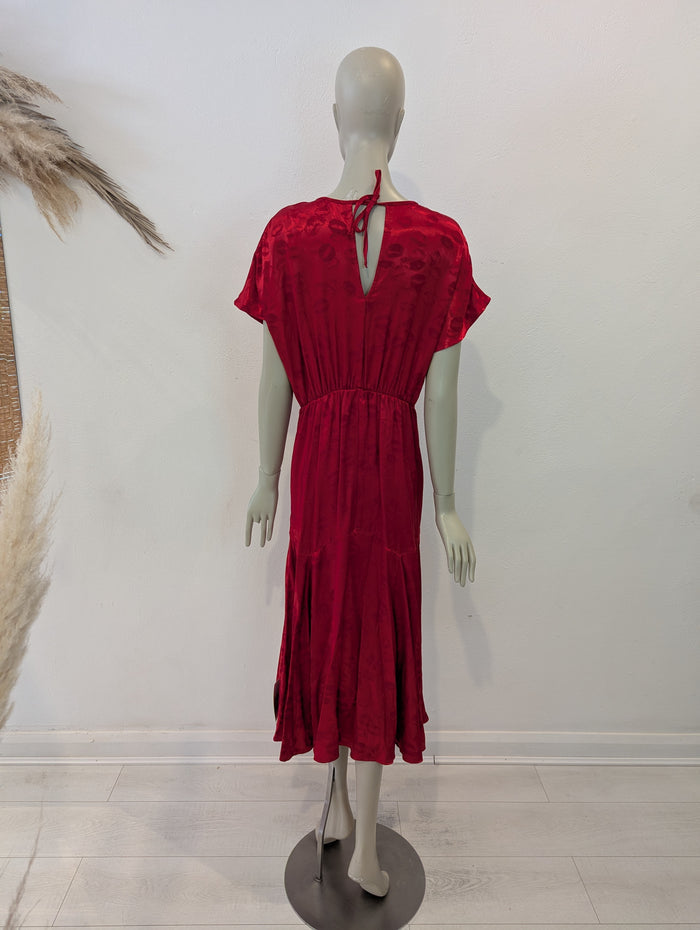 NFD red kiss print dress 10 NWT RRP £99