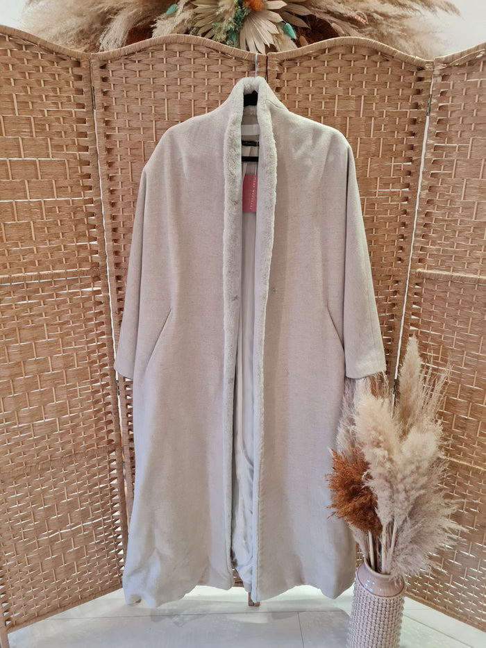 Nicole Fahri Long cream coat 10