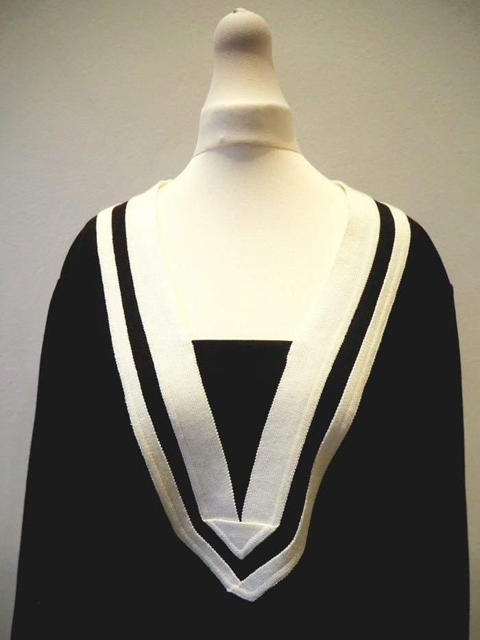 Nina Leonard Black& Cream Tunic Size 2xl