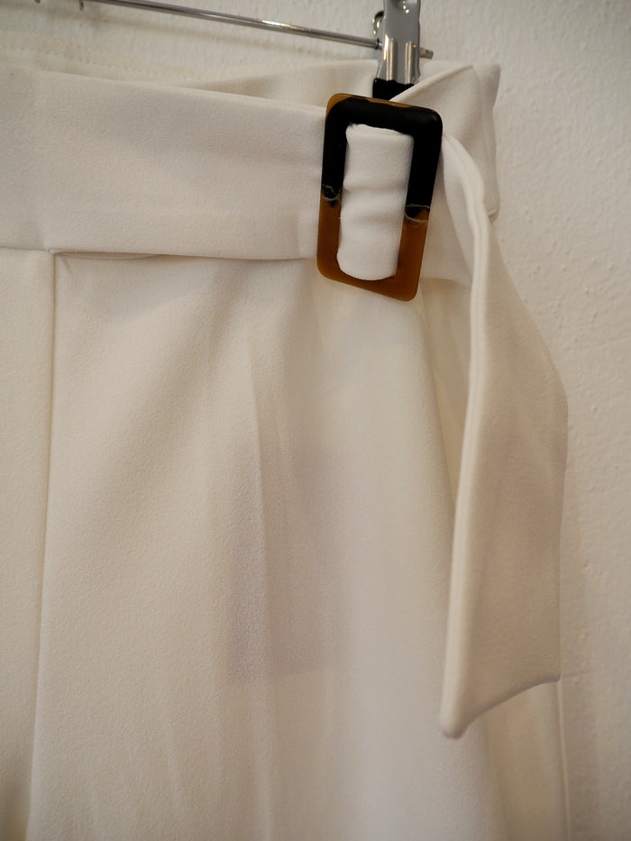 Nina Leonard White Wide Leg Trouser Size 14