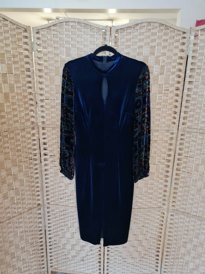 Nissa Navy Velvet Dress 10