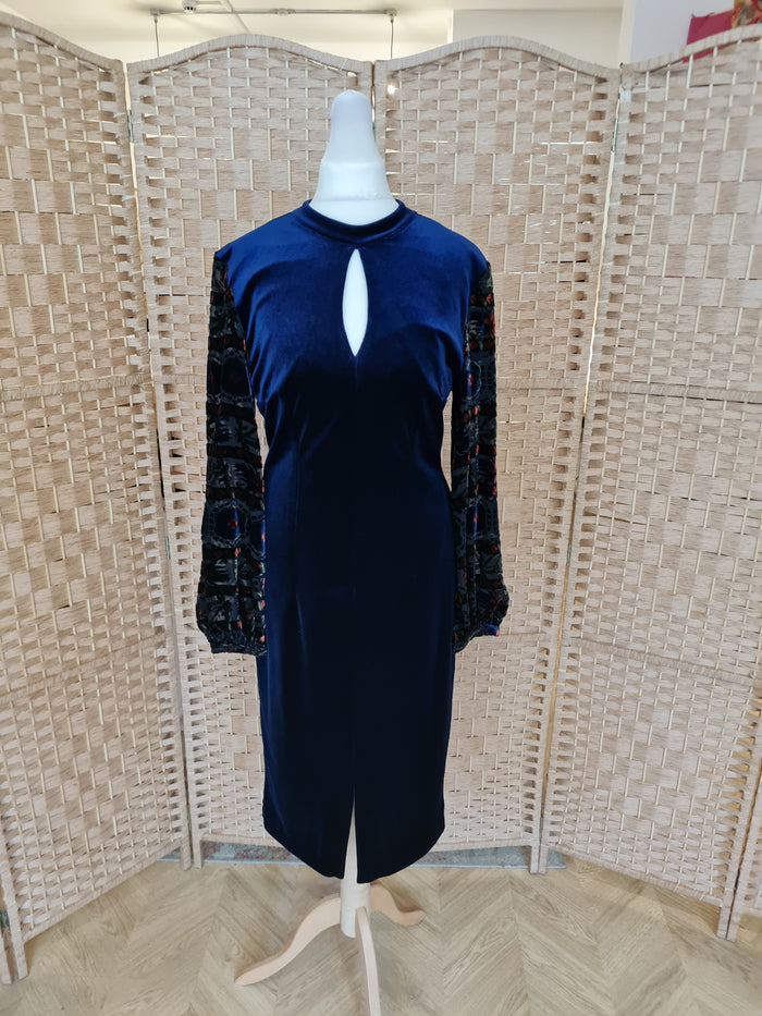 Nissa Navy Velvet Dress 10