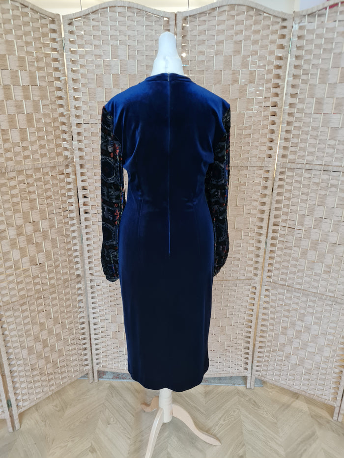 Nissa Navy Velvet Dress 10