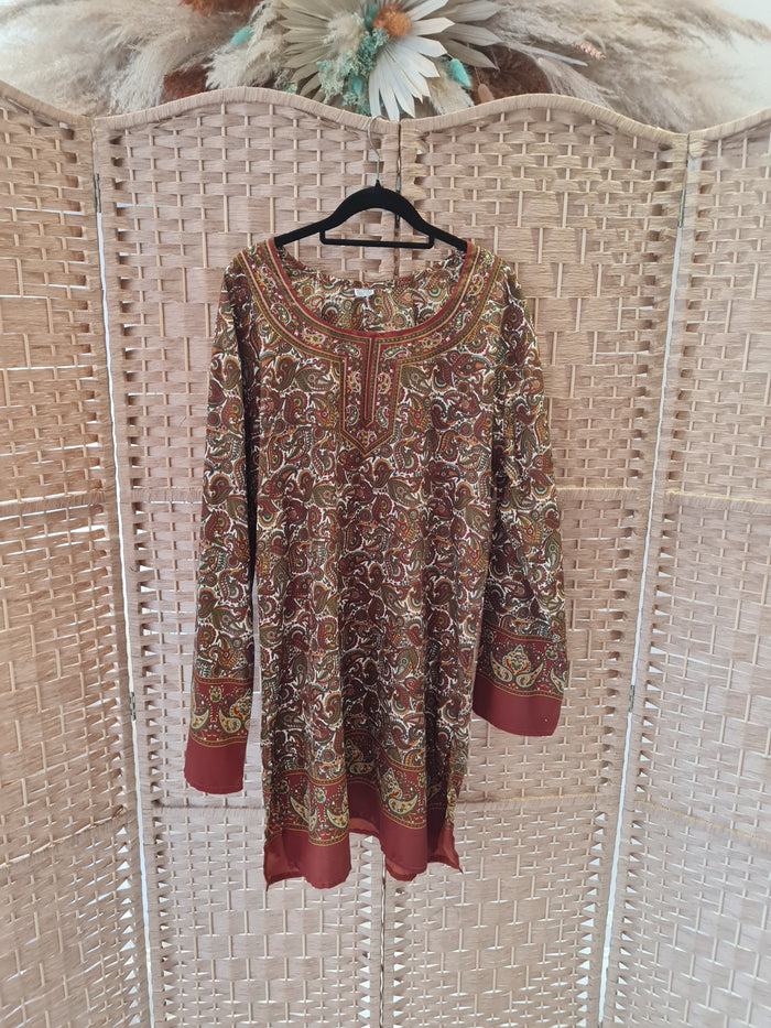 No Label Paisley Tunic One Size
