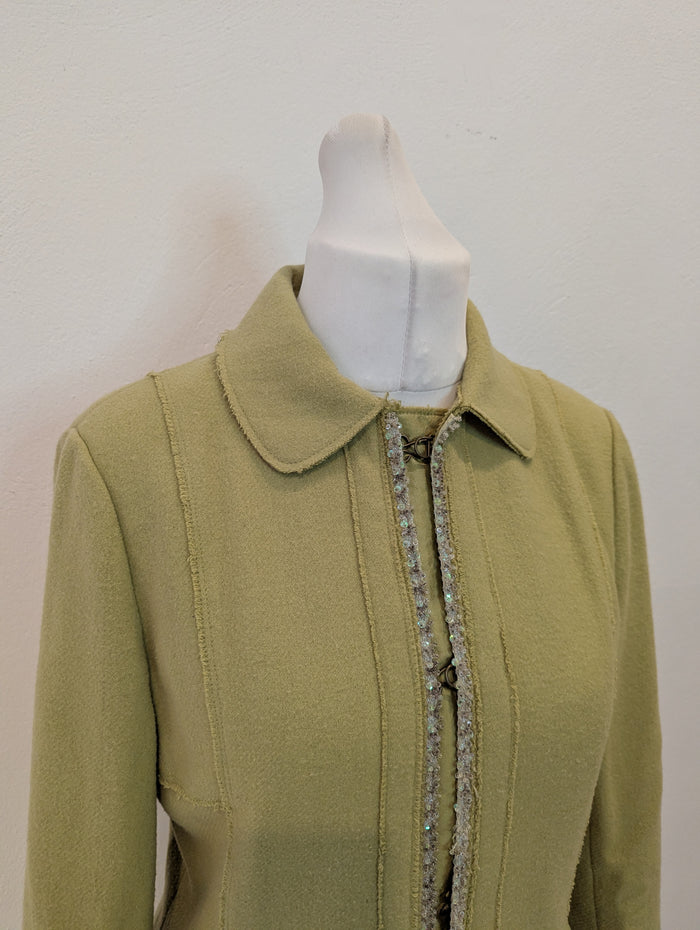 NoaNoa green dress coat M