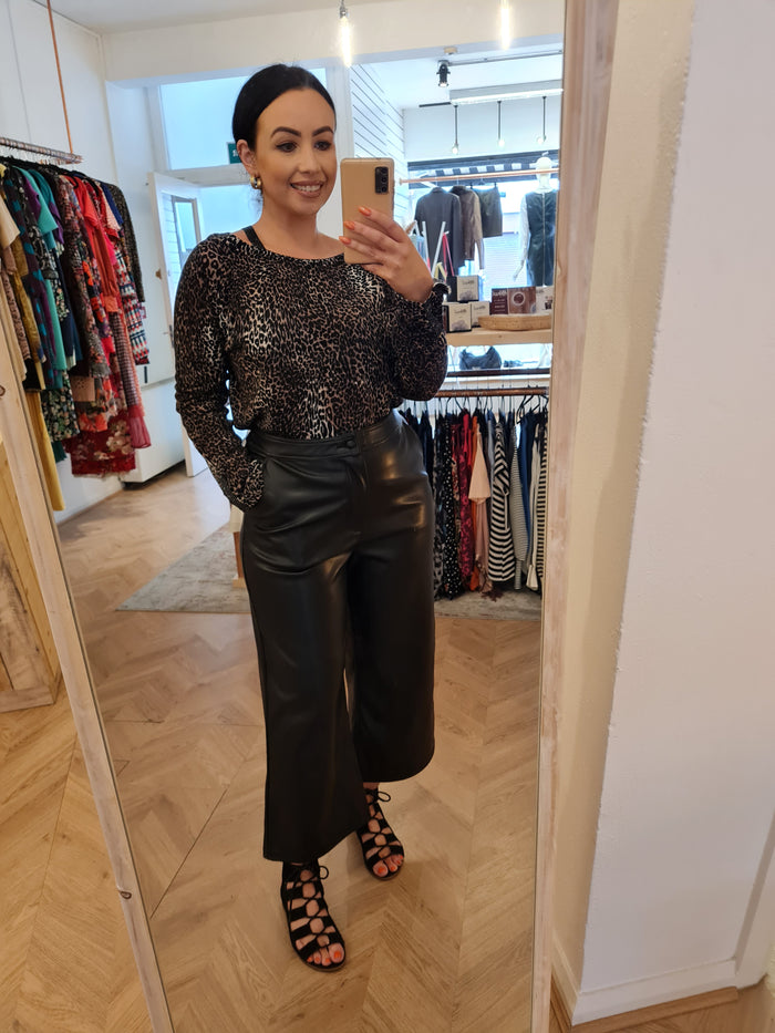 Nobody's Child black faux leather trousers 14