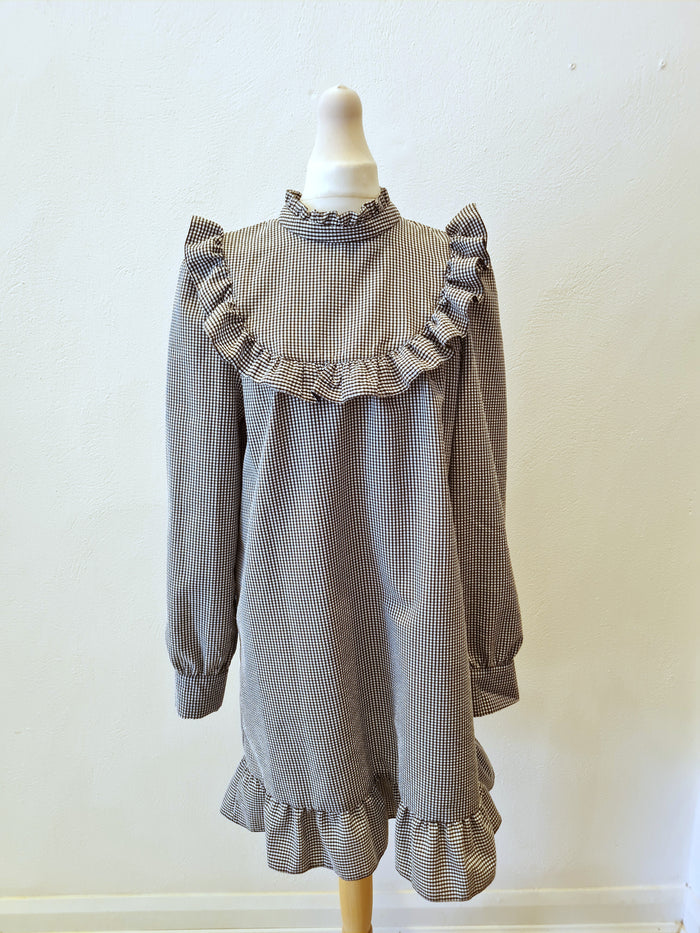 Nobody's Child Black/White Gingham Dress Size 12