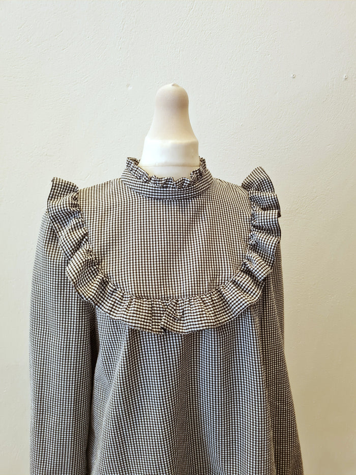 Nobody's Child Black/White Gingham Dress Size 12