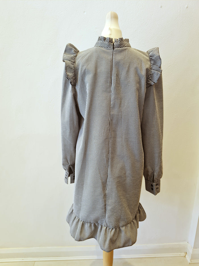 Nobody's Child Black/White Gingham Dress Size 12