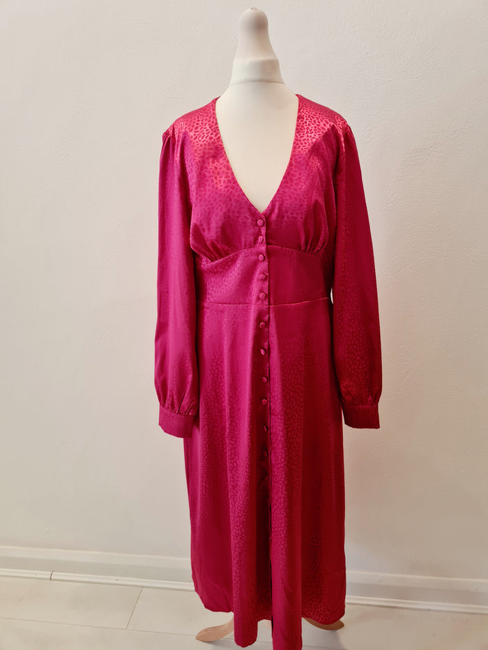Nobody's Child Pink Midi Dress Size 12 (New)