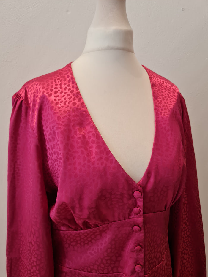Nobody's Child Pink Midi Dress Size 12 (New)