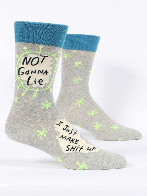 Not Gonna Lie, I Just Make Shit Up Men's-Crew Socks