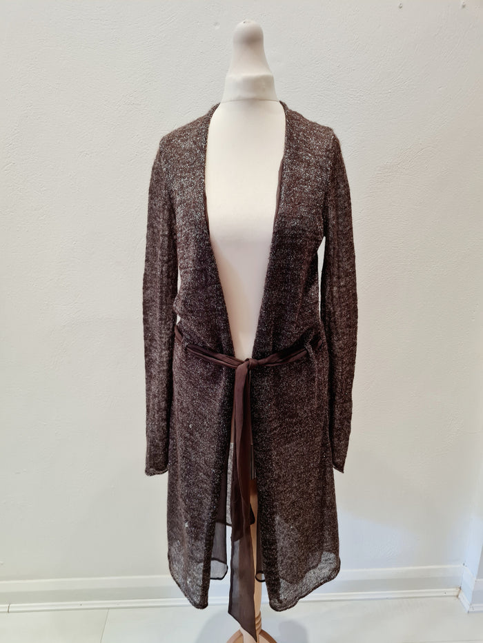 Nougat Brown lurex Cardigan S