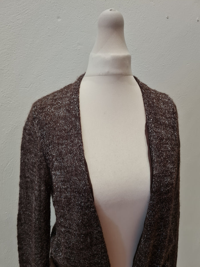 Nougat Brown lurex Cardigan S