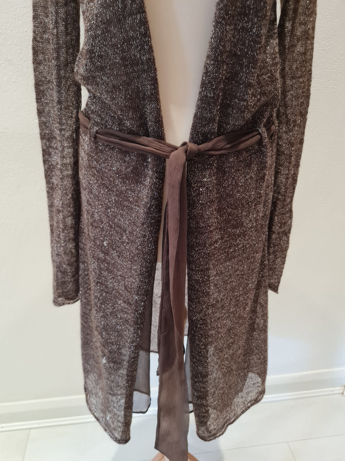 Nougat Brown lurex Cardigan S