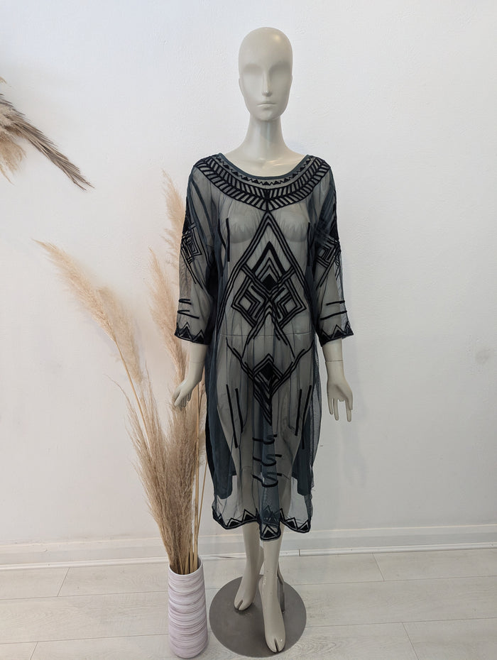 NU green sheer coverup One Size