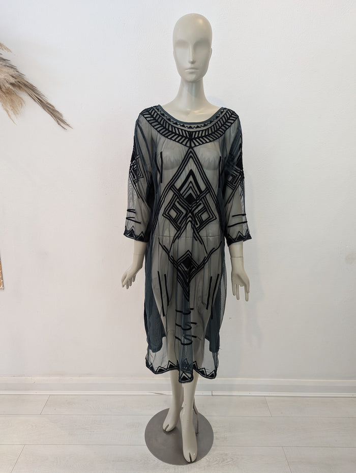 NU green sheer coverup One Size