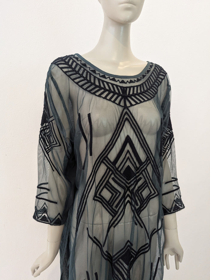 NU green sheer coverup One Size
