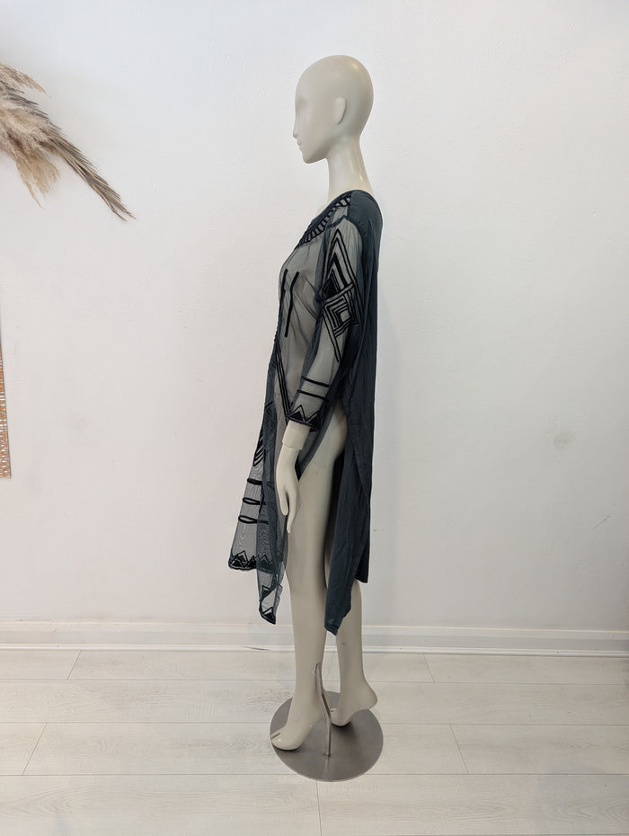 NU green sheer coverup One Size