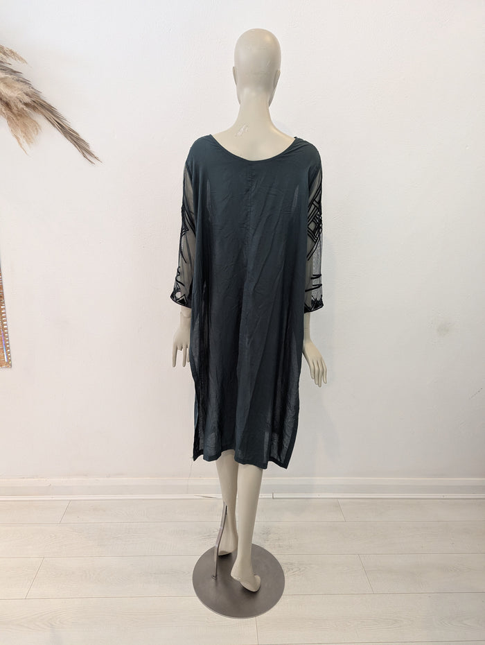 NU green sheer coverup One Size