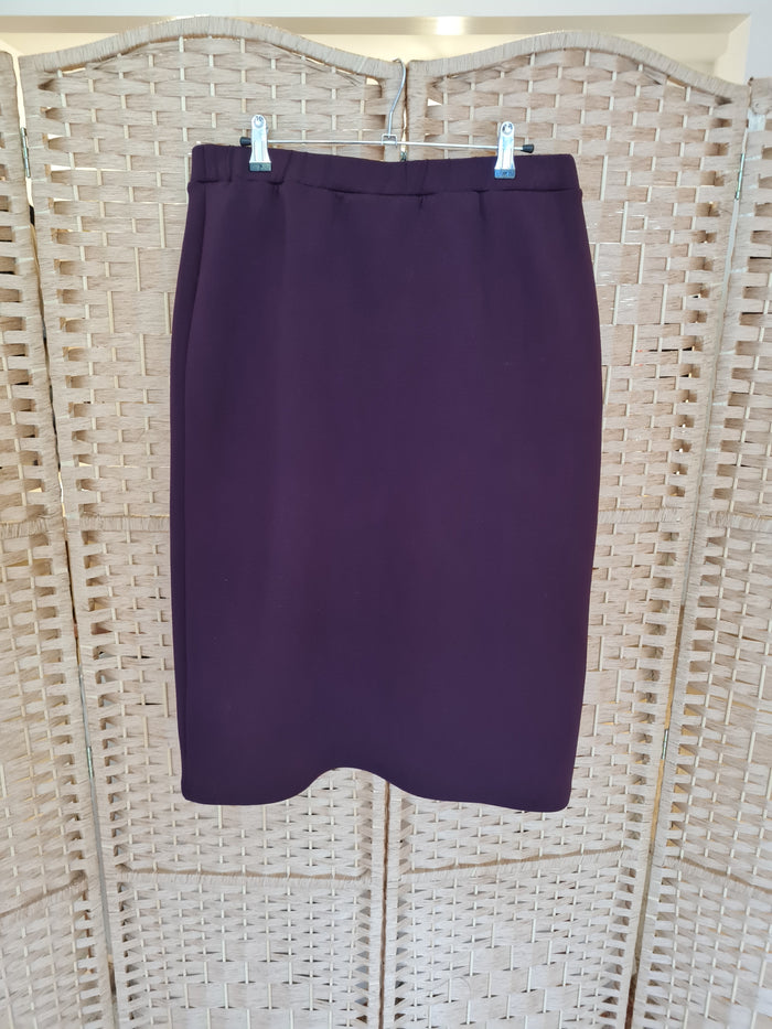 NU Maroon Black Wrap Jersey Skirt Size 14